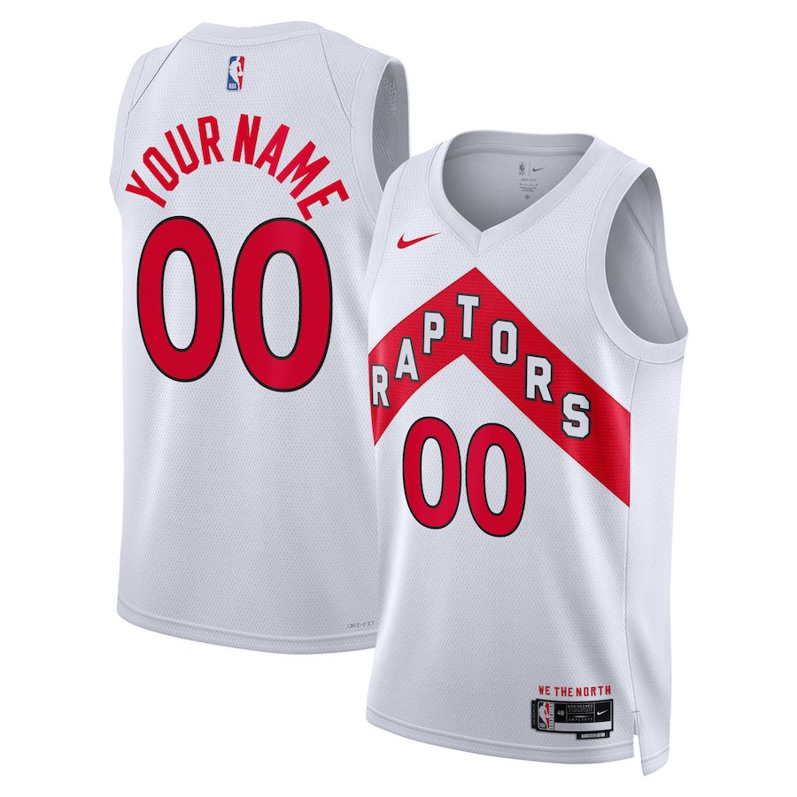 Men Toronto Raptors Nike White Association Edition 2022-23 Swingman Custom NBA Jersey
